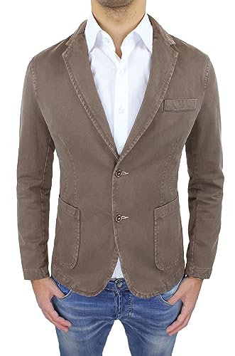Blazer Giacca Uomo Grigio Nero Blu Beige Slim Fit Elegante