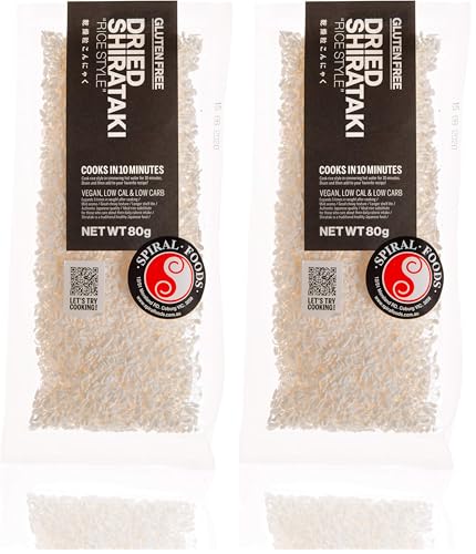 Spiral Foods Shirataki Rice Noodles 80 g (Pack of 2)