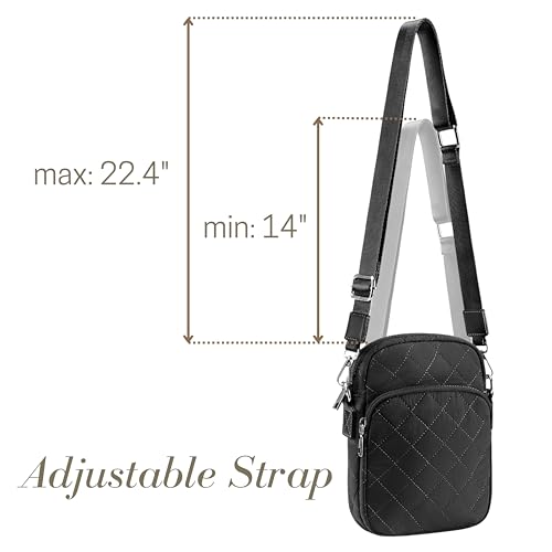 Image of Quilted Crossbody Bag Small Women Shoulder Bags Purses Handbag Backpack Puffer Soft Fashion Design Magnetic and Zipper Pocket