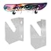 Gavigain Acrylic Wall Mount Rack, Space Saving Design, Sturdy Clear Construction, For Skateboards, Longboards, Snowboards, and Decks