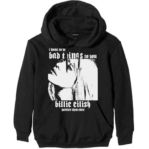 Sweat à capuche Billie Eilish Bad Things noir unisexe pour fan