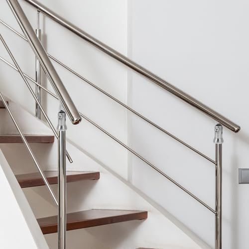 Soporte pasamanos inoxidable escaleras cabezal móvil accesorio barandilla 6