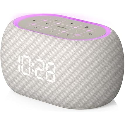 ANJANK Alarm Clock Radio with Dual Alarm for Bedroom, 7 Color Night Light, 0 100 % Dimmer, 8 Sounds photo ANJANK Alarm Clock Radio with Dual Alarm for Bedroom, 7 Color Night Light, 0 100 % Dimmer, 8 Sounds