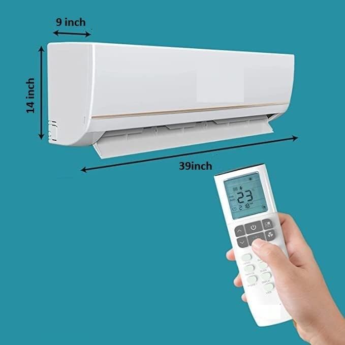Premium Split AC Cover for 1 Ton & 1.5 Ton Air Conditioner | Washable Indoor Dust Protection Cover, Designer Fabric AC Cover for Home & Office, Fits Up to 100 × 30 × 20 cm (Random Design) - AC Cover - Image 2