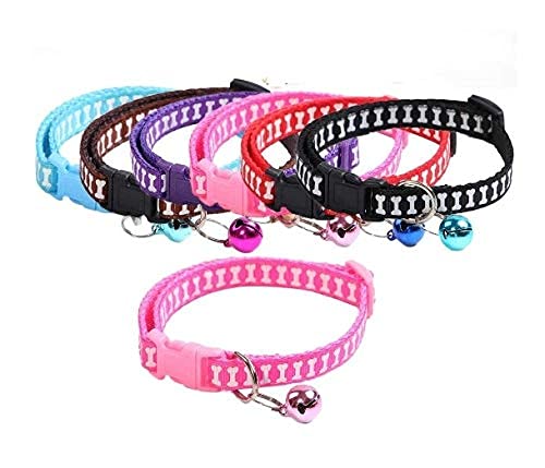 Dog Trust Cat Cute Bone Print Dog Puppy Cat Kitten Pet Collar Adjustable Necklace with Bell, Cat Accessories (Pack of 1) Multicolor (B09GW61L4Z) Amazon Price History, Amazon Price Tracker