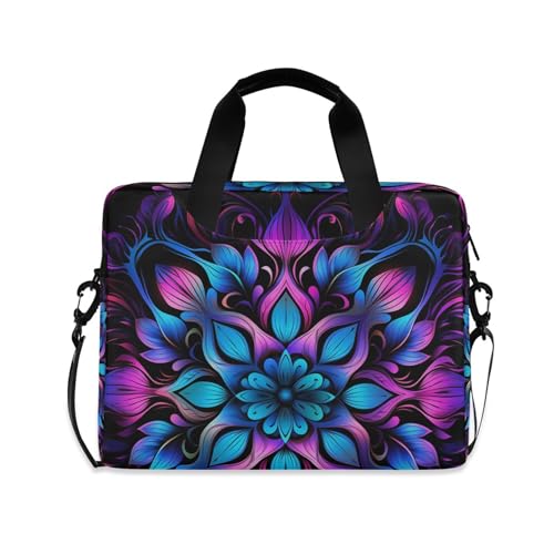 Funda para laptop Mandala Flower Neon 13-15.6 pulg miniatura 1