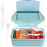 Diseño de caja de almacenamiento para cubiertos: nuestras fiambreras tienen un diseño especial en la tapa que tiene un espacio para guardar cucharas y tenedores. Es conveniente para que cenes en diferentes ocasiones.