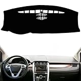 QPWOXIA Dash Board Cover Mat Carpet Compatible with Ford Edge 2007 2008 2009 2010 2011 2012 2013 2014 Left Hand Drive