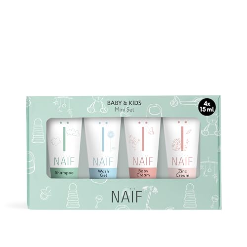 Naïf Babypflege Mini-Kit - 4x15ml - für Baby und Kind - Natürliche Inhaltsstoffe