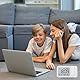 Lancoon Digitaler Projektionswecker, LCD Display mit Wochenendmodus Einstellbare Helligkeit Lautstärke Hintergrundlicht Snooze Batterie Einstecken für Schlafzimmer Wohnzimmer Weiß