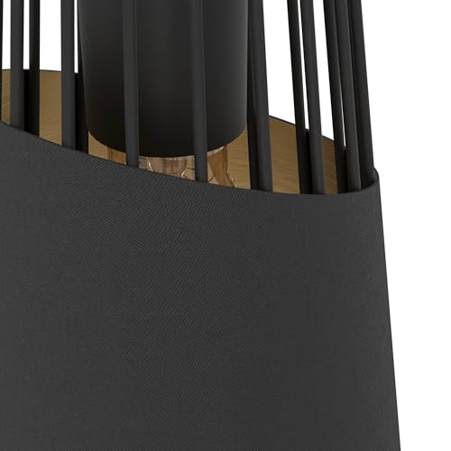 Lámpara de techo negra y dorada para iluminar salones oscuros 4
