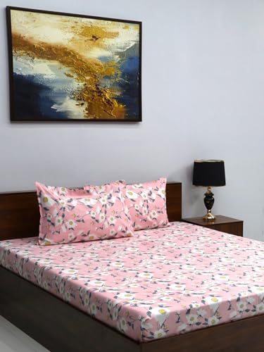 Bombay Dyeing Vista 144 TC Microfiber Peach Queen Size Bedsheet with 2 Pillow Covers (B0D6KRW7JN) Amazon Price History, Amazon Price Tracker