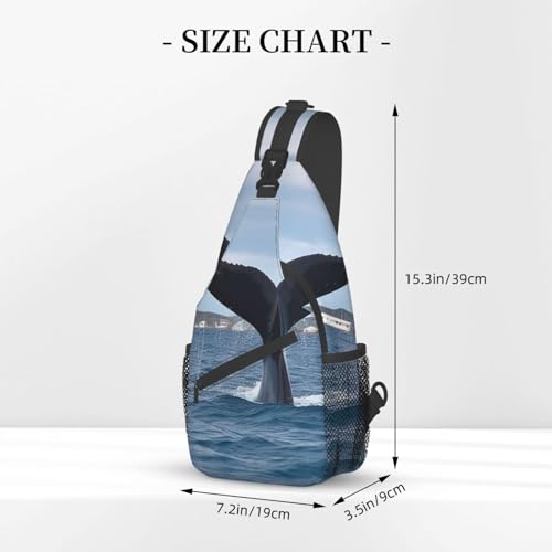 Sling Bag para Hombre y Mujer Cola de Ballena Casual miniatura 3