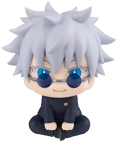 Image of Anime Cartoon Character Q Posket Jujutsu Kaisen Gojo Action Figure Height -10cm Multicolour PVC | Gojo Glare Sitting Chubby (Gojo - Large)
