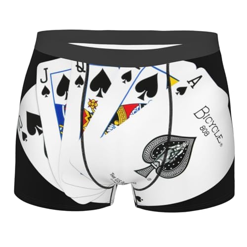 Fun Playing Cards Men'S Boxer Briefs, Performance Stretch Briefs, Moisture Wicking Boxer Briefs