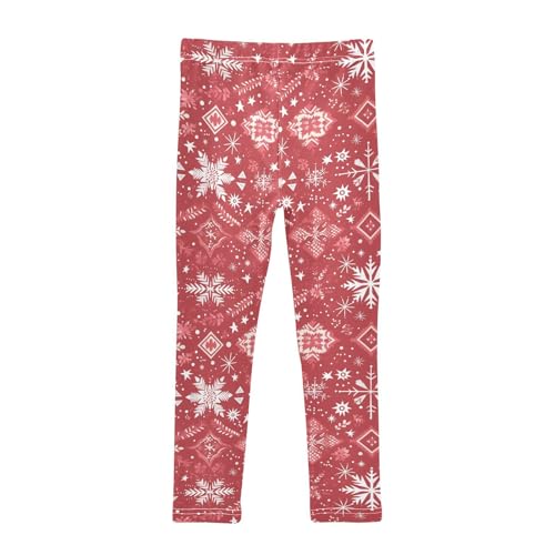 KLL Merry Christmas Snowflake Red Hoho Toddler Girls' Cotton Pants Comfortable High Waisted Lounge Pants Gym2