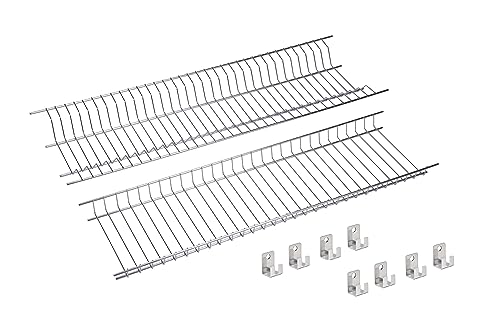 Sauvic Juego de escurreplatos y escurrevasos Acero Inoxidable para armarios de 75 cm.
