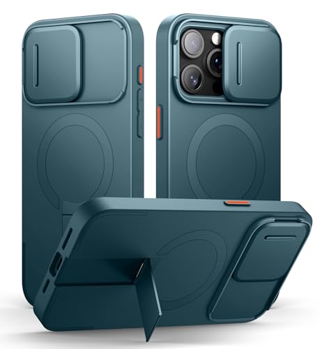 Coque magnétique iPhone 15 Pro Max avec support réglable et clapet caméra