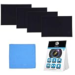 Camkix Microfiber Cover Cloth Cleaning Set - Compatible with Apple MacBook Pro (15-16”) - 4x Keyboard Liner Cloth, 1x Double Sided Cloth and 1 x Lens Cleaning Paper Tissue Booklet