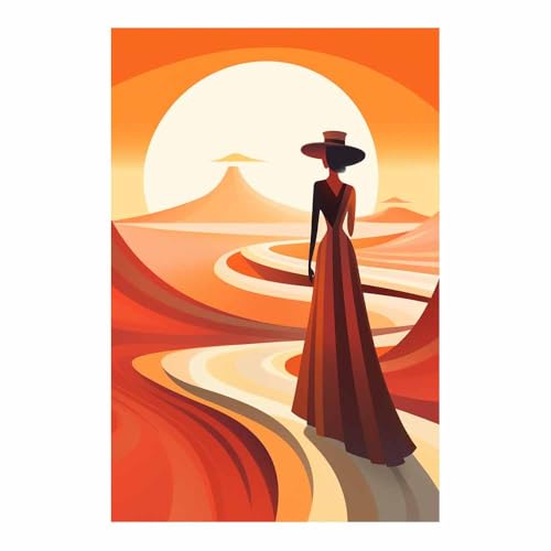 Poster mural moderne de silhouette de femme pour chambre
