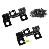 SUPAWAY Set da 100 Clip in WPC 10,5mm Fermo di fissaggio decking Pinza per terrazze in acciaio per pavimenti in composito Fissaggio nascosto Campo di serraggio (Nero)