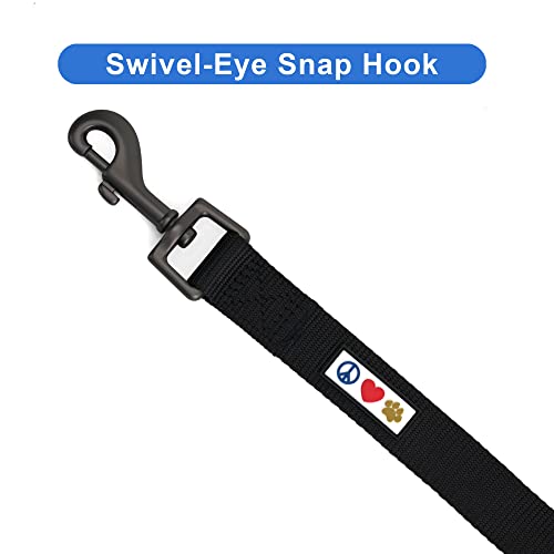 Pawtitas Dog Lead for Small Dogs Comfortable Handle Training Dog Lead 1.8m Long Dog Lead Puppy Lead - Solid Black Dog Lead for Small Breeds - Image 4
