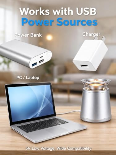 ChayWillow USB 5V Electric Wax Melt Warmer with Aluminum Alloy Shell - image 2