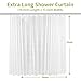 OTraki Shower Curtain Clear Liner 72 x 78 inch Bathroom Curtains Long Shower Curtain Transparent 3D Water Cube Bath Waterproof See Through Shower Curtains Liner Clear with 12 Grommets Hooks