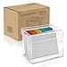 OSCO Medium Clear Acrylic Index Box, A to Z Divider Tabs, 100 Lined Note Cards, 5