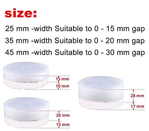 Weather Stripping Silicone Seal Strip Door Bottom Strip Silicone Sealing Sticker Adhesive For Doors And Windows Gaps Of Anti-Collision,16 Ft, Translucent(35 Mm-Width) #TOP1