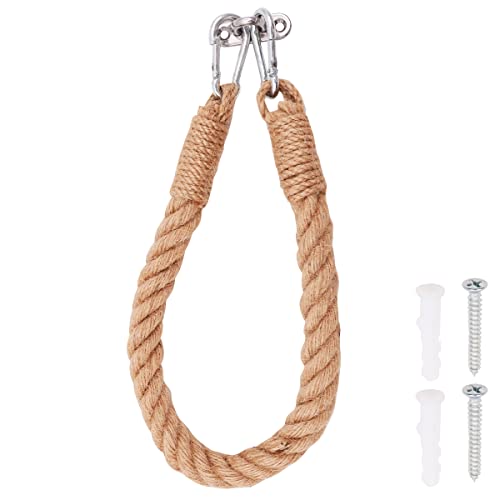 Tiardey Porte-rouleau de papier toilette vintage en corde de chanvre avec vis