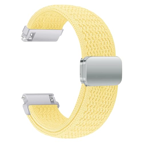 Image of ACM Watch Strap 20mm compatible with Compaq Q Watch Smartwatch | Woven Braided Magnetic Adjustable Luxury Belt Band