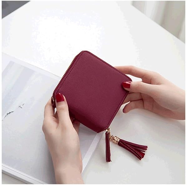 Mini Tassel Wallet Women Purse Female Short Mini Wallets Purse Female Small Wallet For Women(E)4
