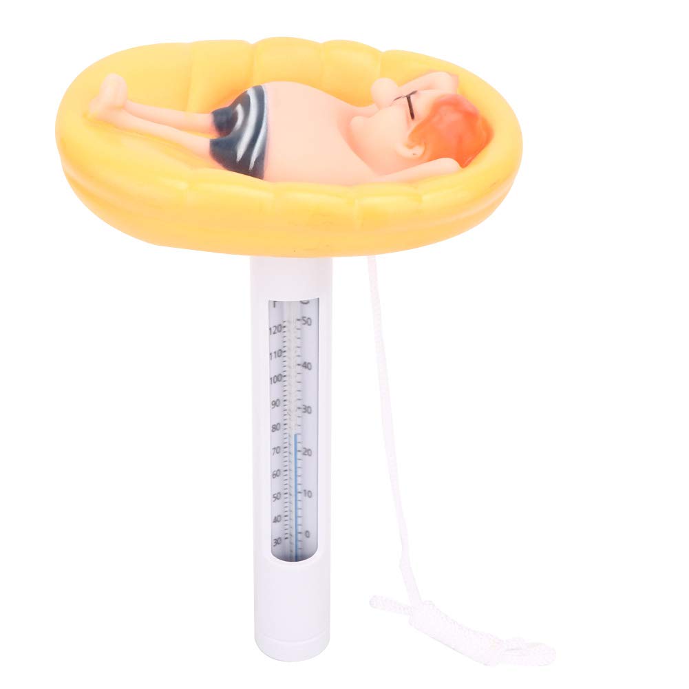 Floating Pool Thermometer, Cute Swimming Pool Thermometer with String, Floating Water Thermometer for Swimming Pool, Spa, Aquariums