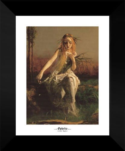 Ophelia (Detail) 15x18 Framed Art Print by Arthur Hughes