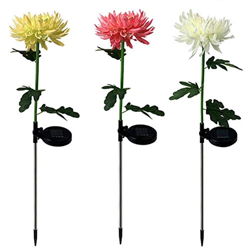 Lampe solaire de jardin fleurs multicolores à LED étanches IP65