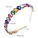 KaySJbay 2Pcs Headbands and 2Pcs HairClips,Shiny Colored Diamond Hair Accessories,Colorful Rhinestone rings,Sparkling Hair DuckClips,Stylish Hair Hoops for Women Girls, Daily Wear,Party,Weddings