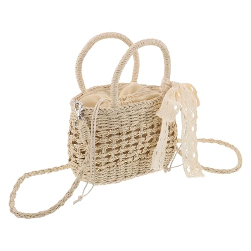 Sac hobo tissé Yardwe en paille ajourée pour femme style bohème