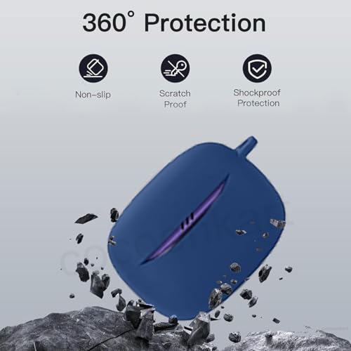 Image of Soft Silicone Case Cover Compatible with Tune Beam 2 (Blue)