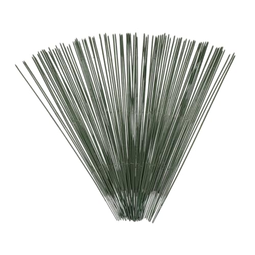 Homoyoyo Artificial Flower Rods 100pcs Green Floral Stems Bendable Wire for DIY Projects