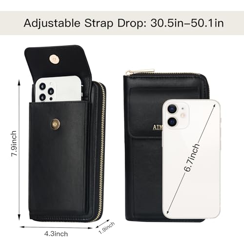 Small Cell Phone Purse Leather with Rfid Wallet Crossbody Bags for Women with Card Slots Adjustable Strap4