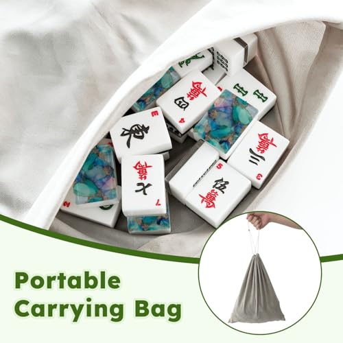 Set de Fichas American Mahjong de Acrílico con Bolsa y Dados miniatura 5