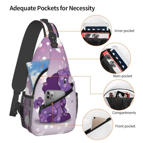 Bolso cruzado negro tipo sling para hombres y mujeres miniatura 4