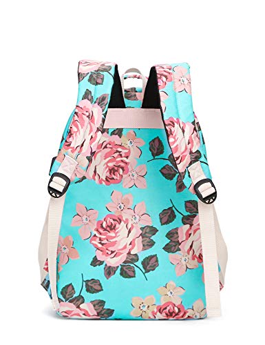Image of Leaper School Backpack Girls Bookbag Daypack USB Charging Port Water blue