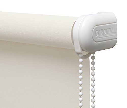 GARDINIA Seitenzug-Rollo, Decken-, Wand- oder Nischenmontage, Lichtdurchlässig, Blickdicht, Alle Montage-Teile inklusive, Weiß, 122 x 180 cm (BxH)