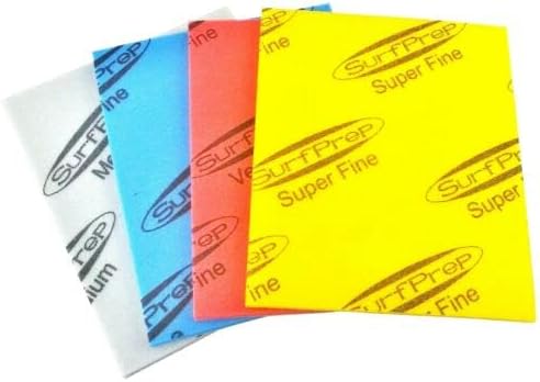 Sanding Sponge Foam Back Pads 5-1/2" x 4-1/4" Assortment Pack of 4 Grits Made in Germany