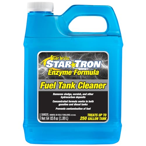 Star Tron Fuel Tank Cleaner – Removes Sludge, Varnish & Other Deposits – Helps Restore Performance of Old, Stale Fuel – Concentrated Formula for Gasoline and Diesel Tanks