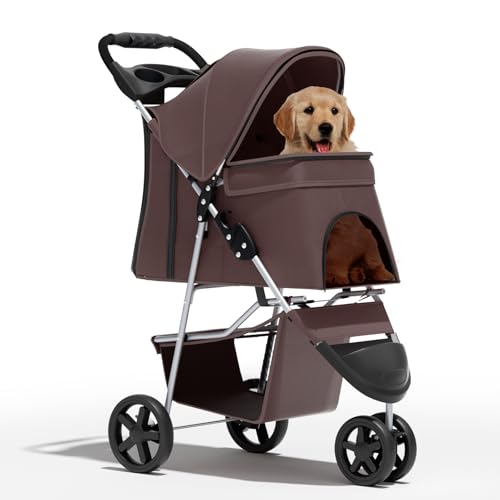 Pet Stroller for Small Dogs 30 lbs 3 Wheels