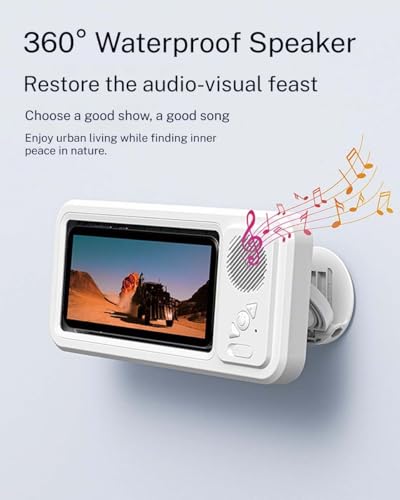 Support de téléphone Aqua Play avec haut-parleur Bluetooth étanche rose - 3