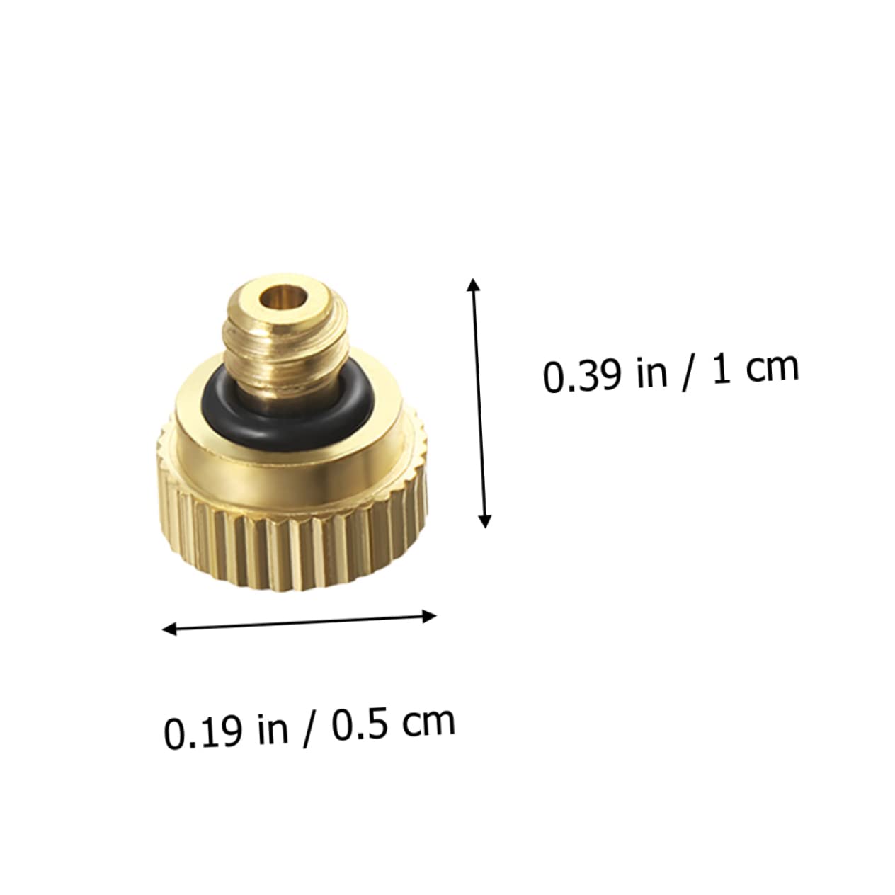 BESPORTBLE 40pcs 0.3cm Brass Misting Nozzles Threaded Misting Nozzles for Outdoor Mister Fogger